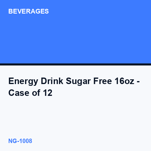 Energy Drink Sugar Free 16oz - Case of 12