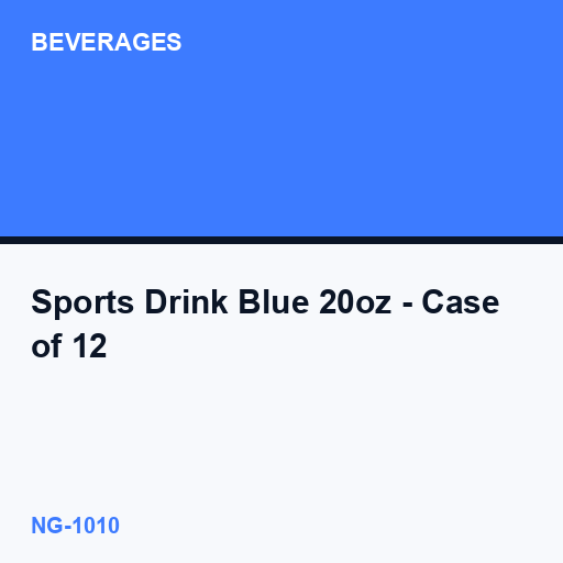 Sports Drink Blue 20oz - Case of 12