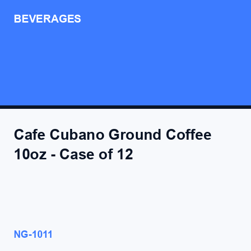 Cafe Cubano Ground Coffee 10oz - Case of 12