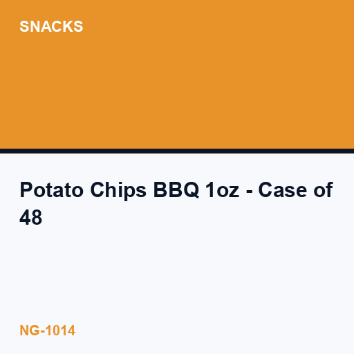 [NG-1014] Potato Chips BBQ 1oz - Case of 48