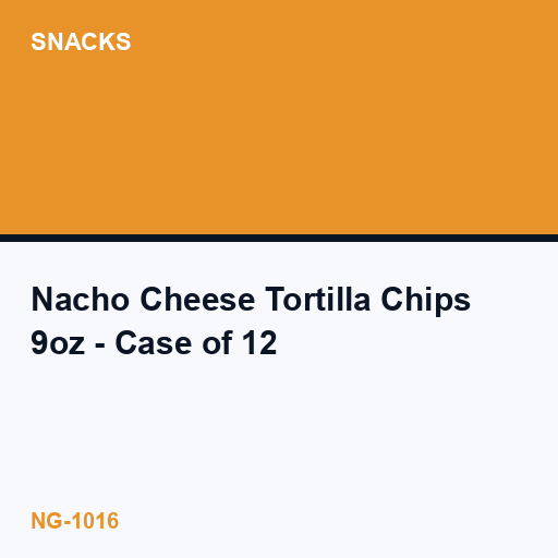 [NG-1016] Nacho Cheese Tortilla Chips 9oz - Case of 12
