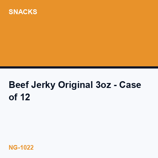 Beef Jerky Original 3oz - Case of 12