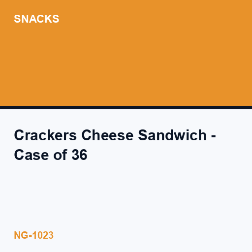 Crackers Cheese Sandwich - Case of 36