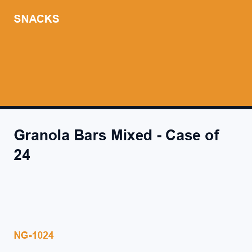 Granola Bars Mixed - Case of 24