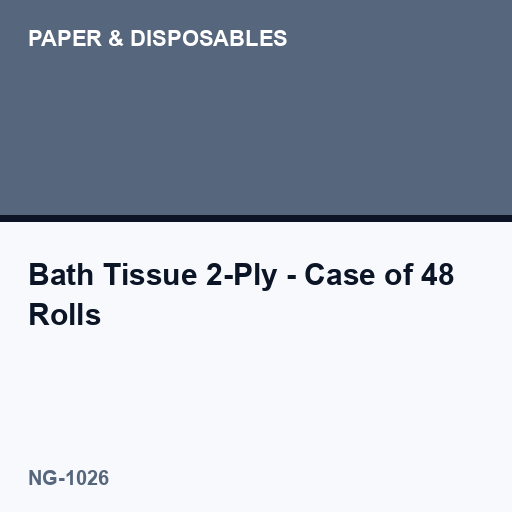 [NG-1026] Bath Tissue 2-Ply - Case of 48 Rolls