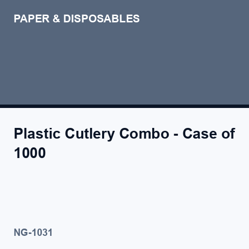 Plastic Cutlery Combo - Case of 1000