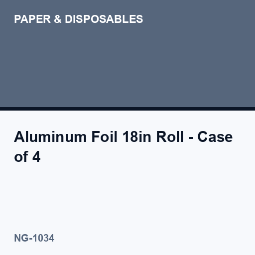 Aluminum Foil 18in Roll - Case of 4