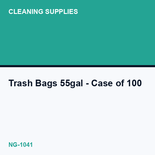 Trash Bags 55gal - Case of 100