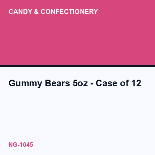 [NG-1045] Gummy Bears 5oz - Case of 12