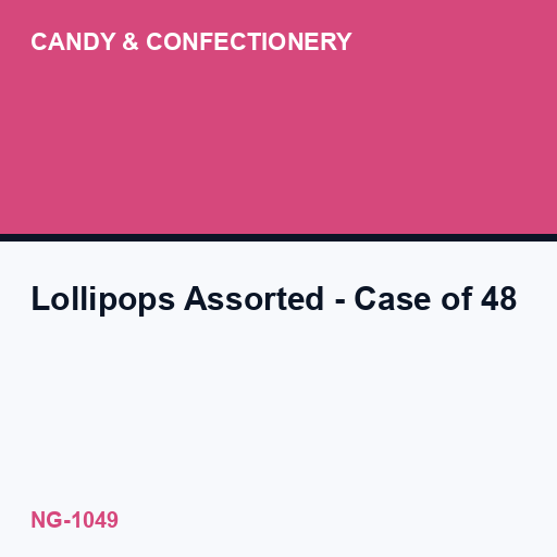 Lollipops Assorted - Case of 48
