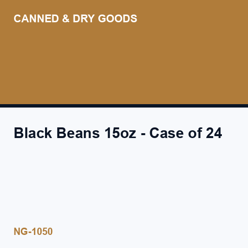 [NG-1050] Black Beans 15oz - Case of 24