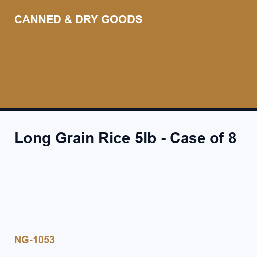 [NG-1053] Long Grain Rice 5lb - Case of 8