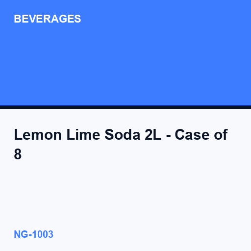 [NG-1003] Lemon Lime Soda 2L - Case of 8