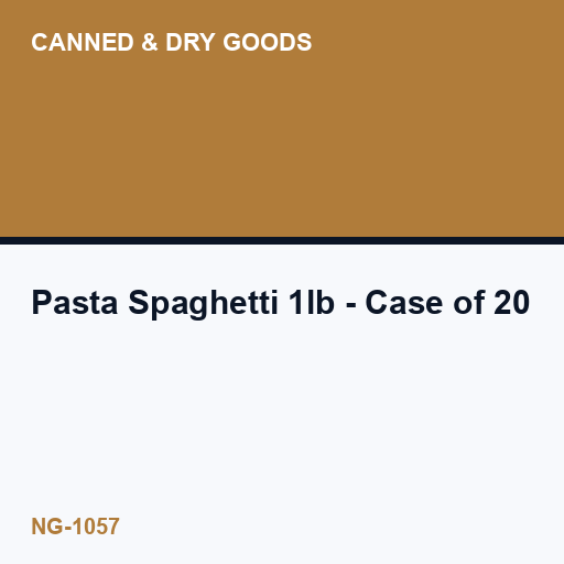 Pasta Spaghetti 1lb - Case of 20