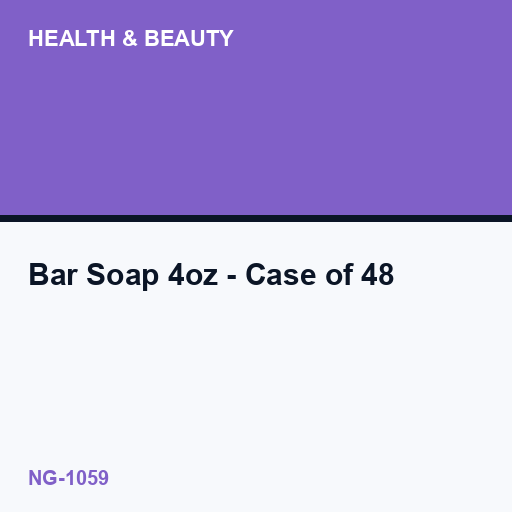 [NG-1059] Bar Soap 4oz - Case of 48