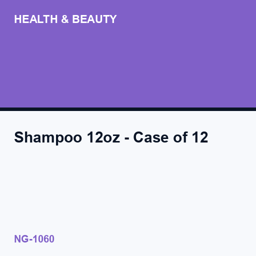 [NG-1060] Shampoo 12oz - Case of 12