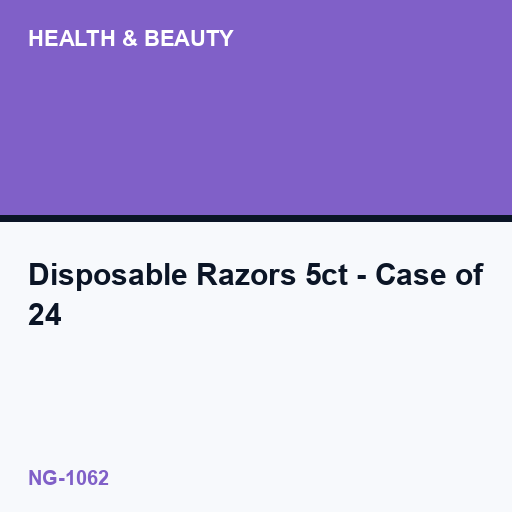 Disposable Razors 5ct - Case of 24