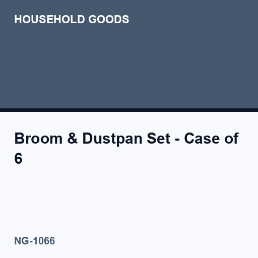 [NG-1066] Broom & Dustpan Set - Case of 6