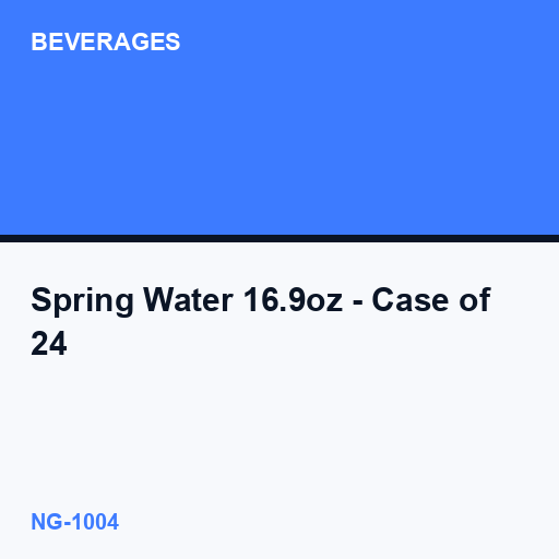 [NG-1004] Spring Water 16.9oz - Case of 24