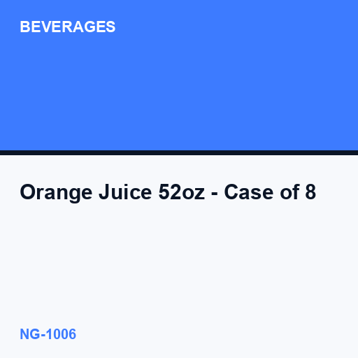 Orange Juice 52oz - Case of 8