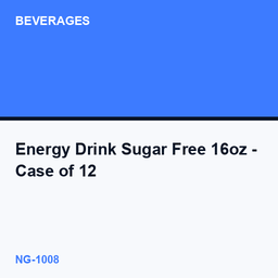 Energy Drink Sugar Free 16oz - Case of 12