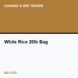 White Rice 20lb Bag