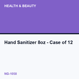 Hand Sanitizer 8oz - Case of 12