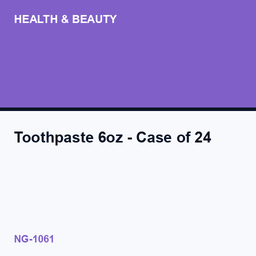 Toothpaste 6oz - Case of 24