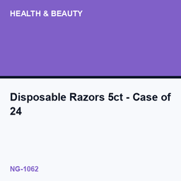 Disposable Razors 5ct - Case of 24