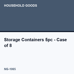 Storage Containers 5pc - Case of 8