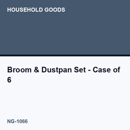 Broom & Dustpan Set - Case of 6